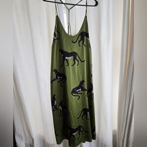 Green Animal Print Nightgown